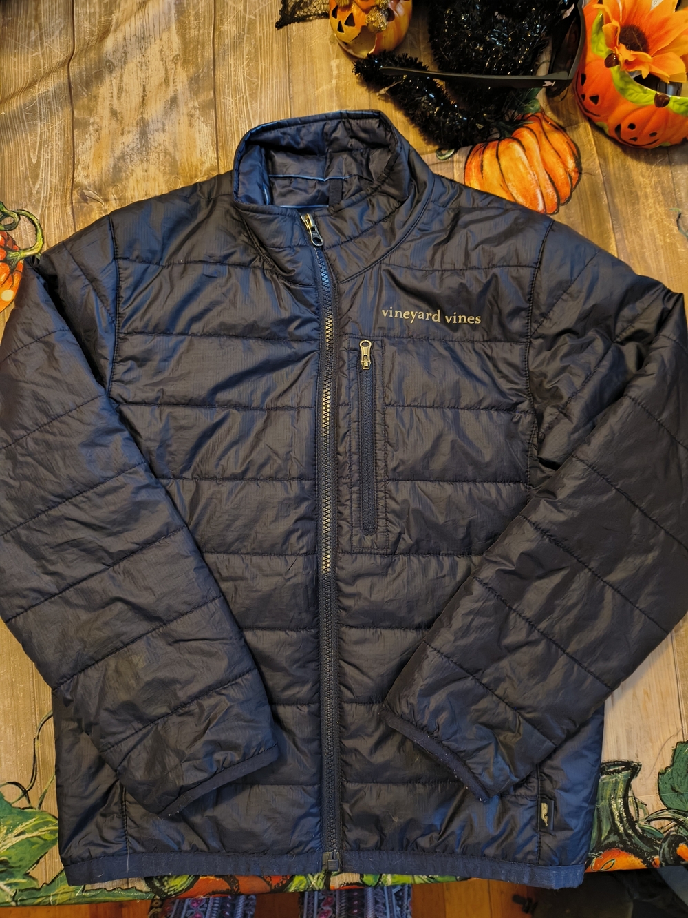 Vineyard Vines Navy Quilted Kids Puffer Jacket